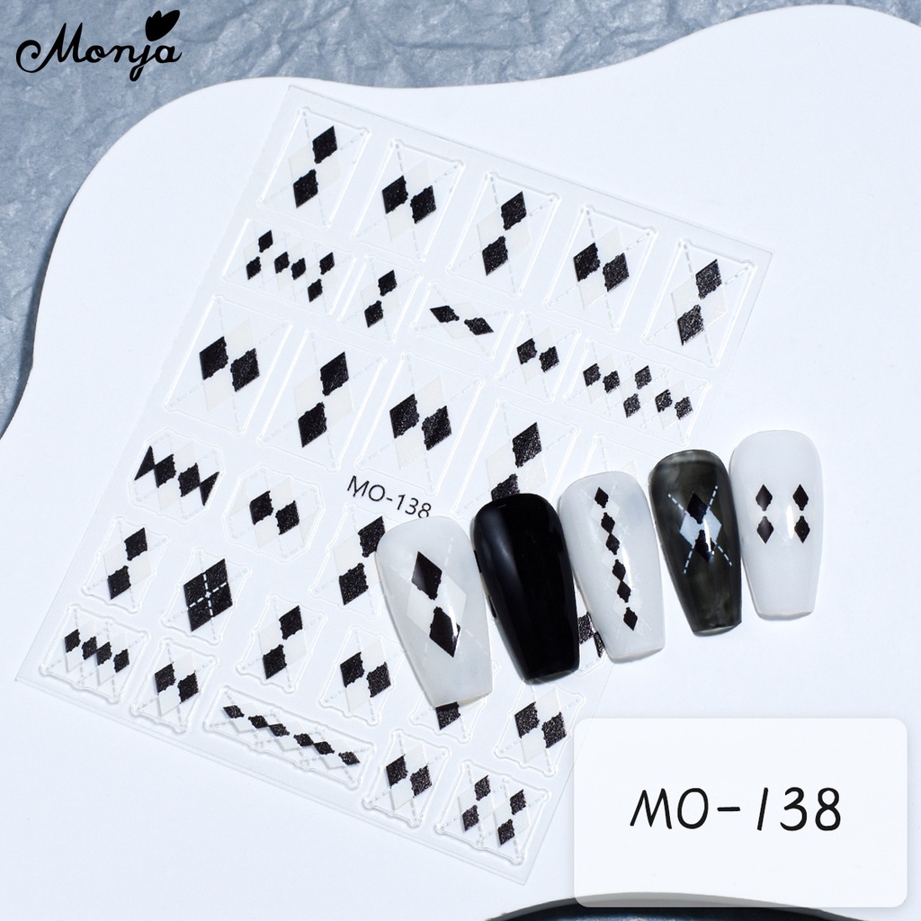 Monja Nhãn Dán Trang Trí Móng Tay 3d Hình Thu Đông