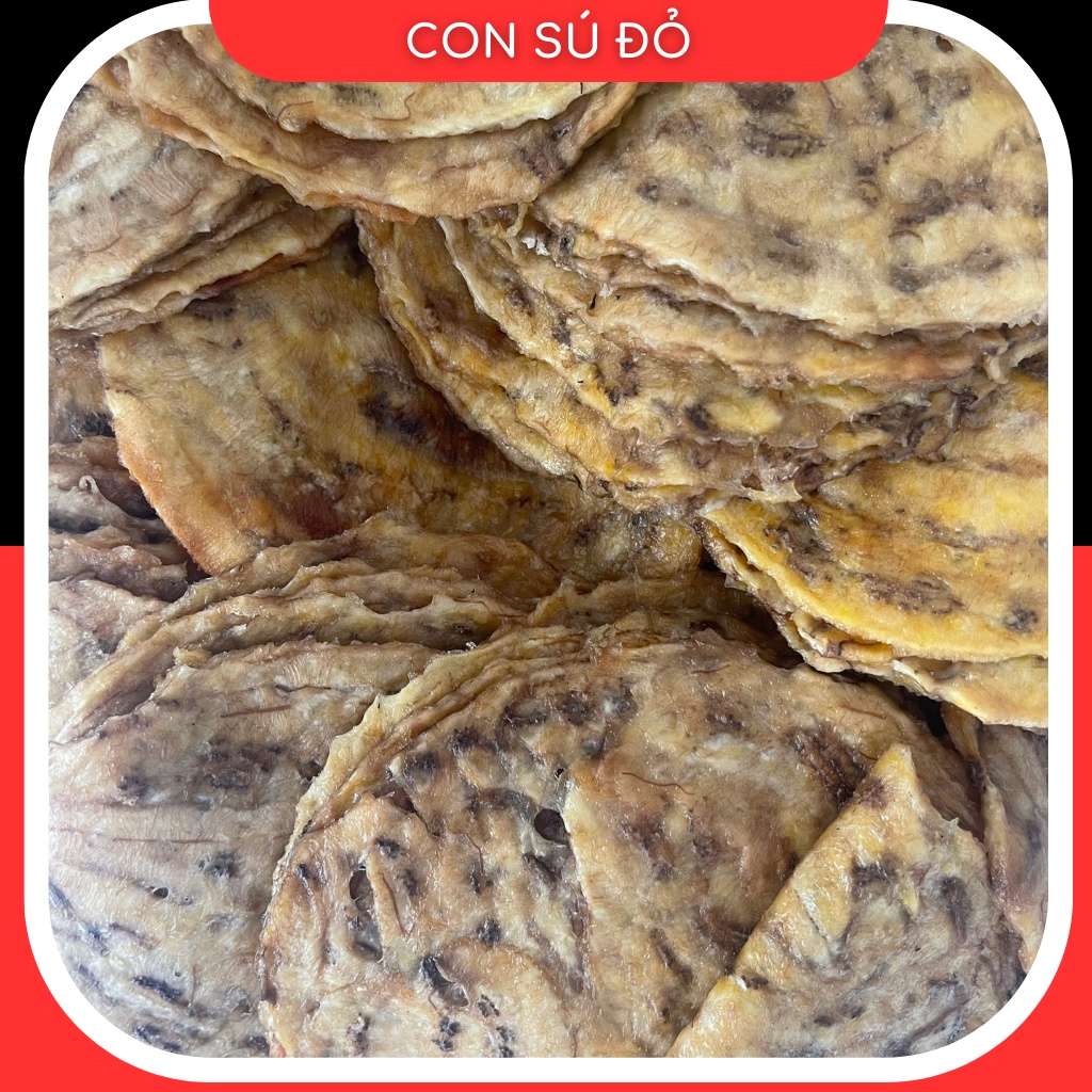500g Chuối khô ép dẻo bánh tròn mật thơm vàng óng - Sudoshop