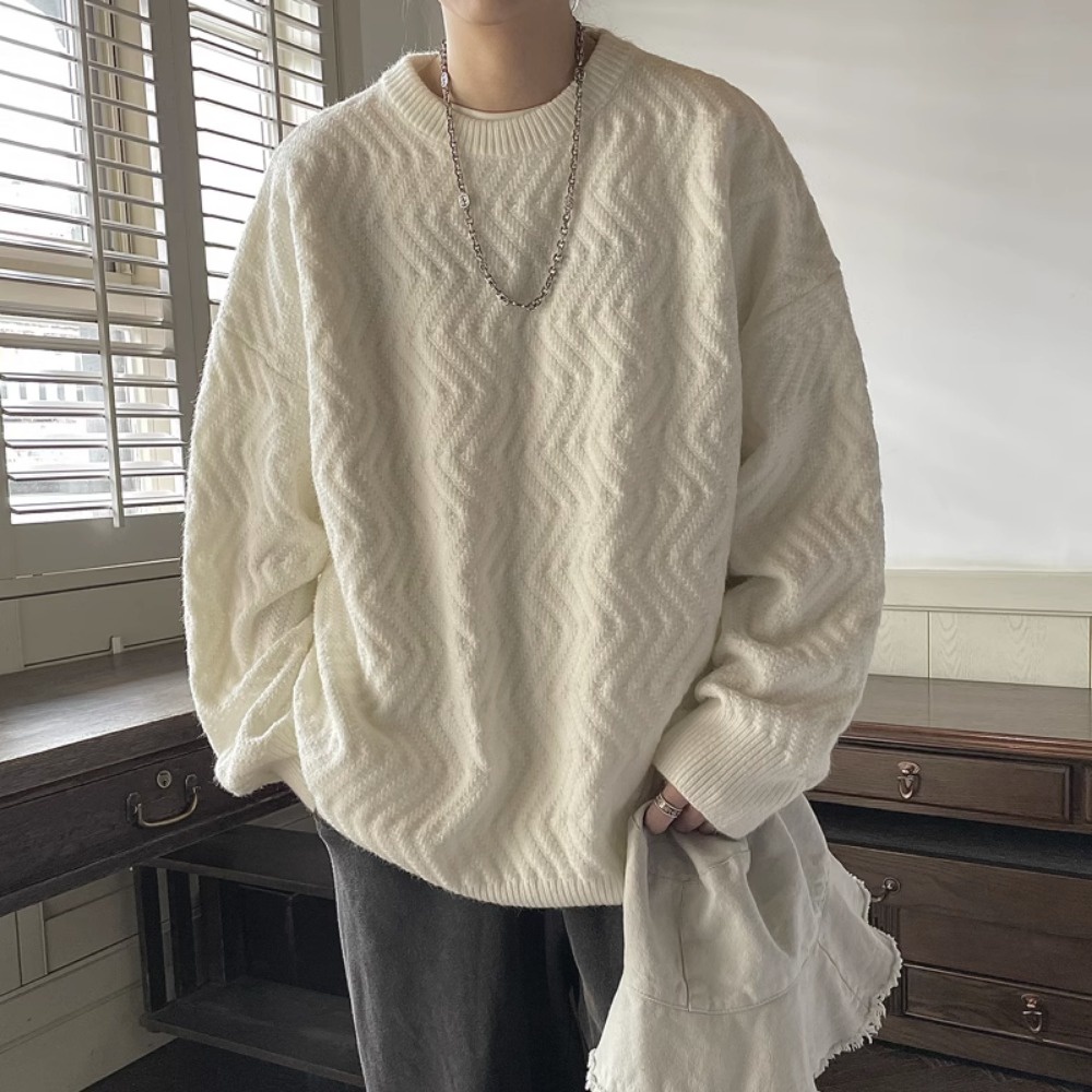 Áo sweater Cổ Tròn Dáng Rộng Phong Cách Thời Trang Thu Đông Mới