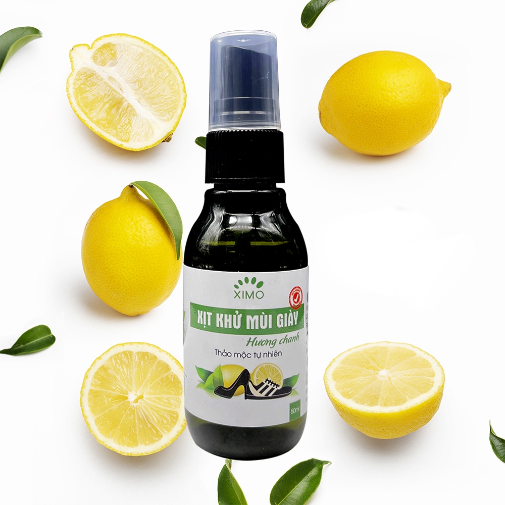 Xịt khử mùi giày Hương Quế, Hương Chanh, Xả XIMO mùi dịu nhẹ đánh tan mùi hôi chân, giày và mũ bảo hiểm
