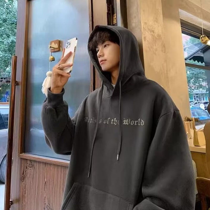 Áo hoodie Dày Dặn Ấm Áp Họa Tiết graffiti Thời Trang Cho Nam