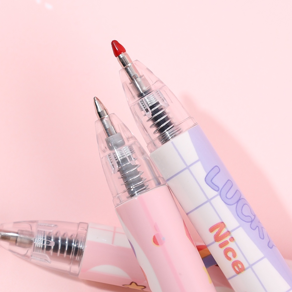Bút Mực gel Dạng Nhấn Hình Mèo Hoạt Hình Cỡ Lớn 0.5mm