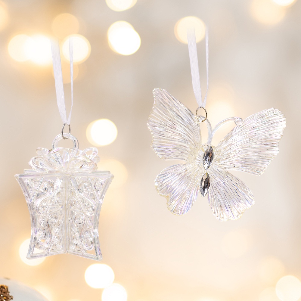 Chuông Treo Trang Trí Cây Thông Noel / Quà Tặng Trẻ Em / Quà Giáng Sinh Bằng Pha Lê acrylic Trong Suốt Nhiều Màu / Chúc Mừng Giáng Sinh