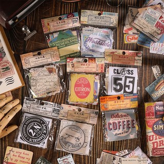 Bộ 50 miếng dán trang trí sổ tay kiểu vintage dễ thương