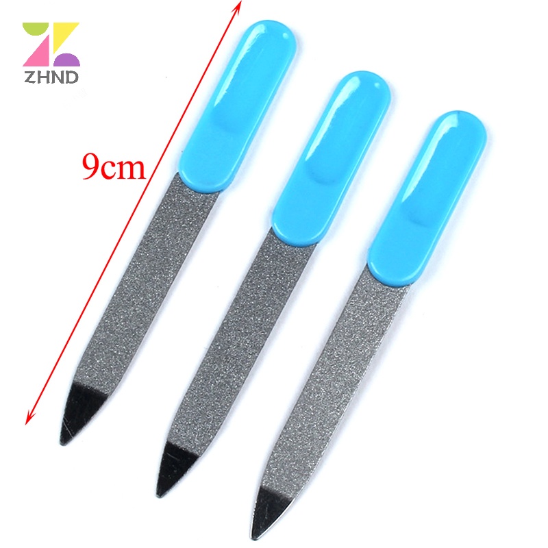 Zhuzhengde Bộ 2 Cây Dũa Móng Tay Bằng Thép Không Gỉ