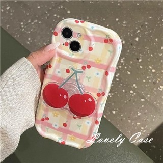 Ốp Điện Thoại Silicone In Hình Trái cherry 3d Cho iphone 15 14 13 12 11 pro max 8 7 6 6s plus x xr xs max se 2020 Đứng