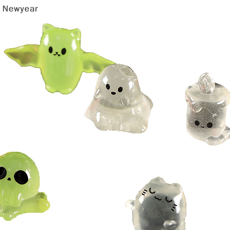 Bộ 6 Tượng Ma Quỷ Hoạt Hình Dạ Quang Trang Trí Nhà Búp Bê