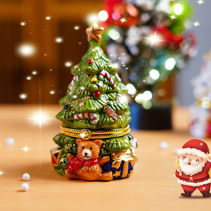 🎄Christmas Hộp Đựng Tiền Tiết Kiệm Hình Cây Thông Giáng Sinh Bằng Gốm Dễ Thương Để Bàn Trang Trí