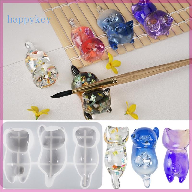 Khuôn silicone Làm Móc Khóa Hình Mèo Nhỏ Xinh