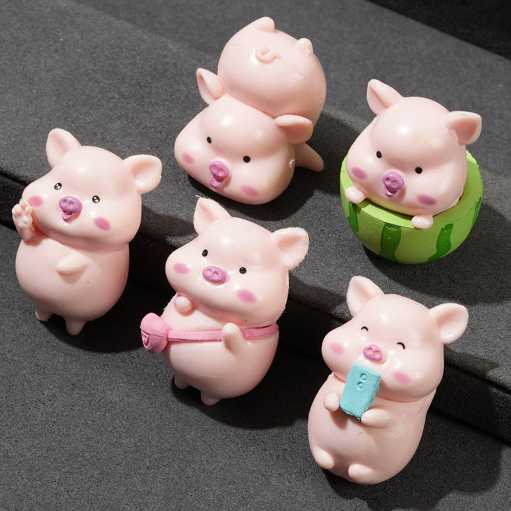 Mmluck pig Đồ trang trí Chú Heo Hoạt Hình Mini Dễ Thương Trang Trí Xe Hơi / Tiểu Cảnh / Nhà Cửa diy