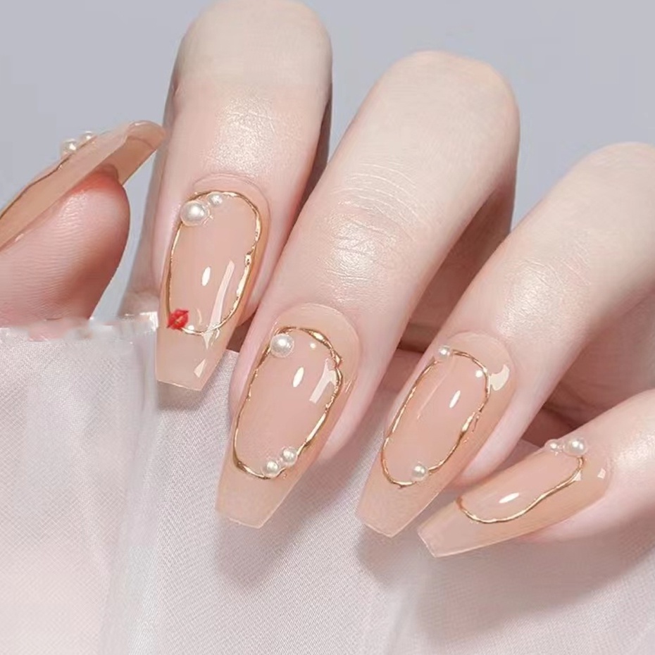 Hạt Ngọc Trai Trắng Đính Đá opal Trang Trí Móng Tay Tự Nhiên