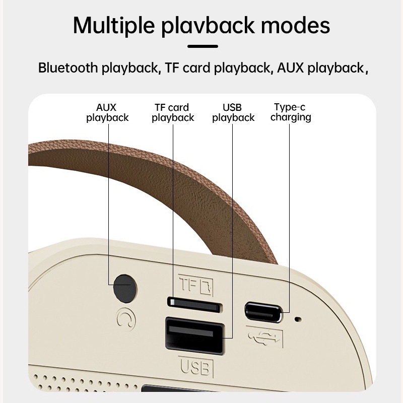 Loa Bluetooth Karaoke Mini LAMJAD K12 kèm mic không dây công suất 10W