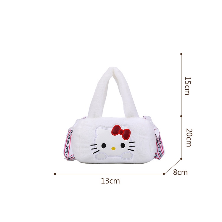 Túi Đeo Chéo gấu dâu Một Bên Vai Hình Chữ Nhật Nhồi Bông Phong Cách Mới Bán Sỉ