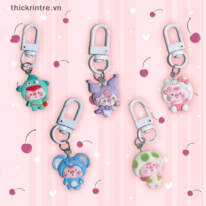 Th Móc Khóa Hình Búp Bê kuromi cinnamoroll melody Hoạt Hình Dễ Thương Trang Trí Ba Lô / Túi Xe Hơi vn