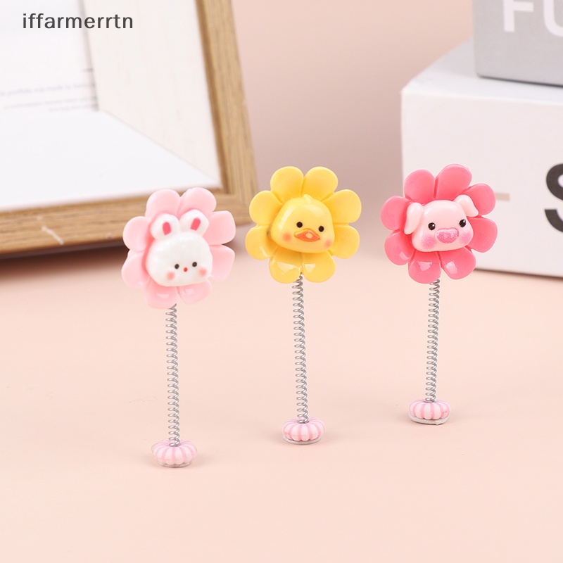 Iff Bộ 5 Bông Hoa Hoạt Hình Lắc Lò Xo Trang Trí Bảng Điều Khiển Xe Hơi Vui Nhộn