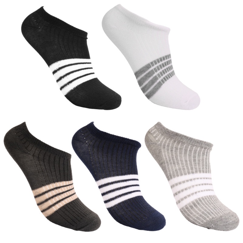 Set 1 / 5 Đôi Vớ Thể Thao Bằng cotton Mềm Mỏng Thoáng Khí Thấm Hút Mồ Hôi Đơn Giản Dành Cho Nam