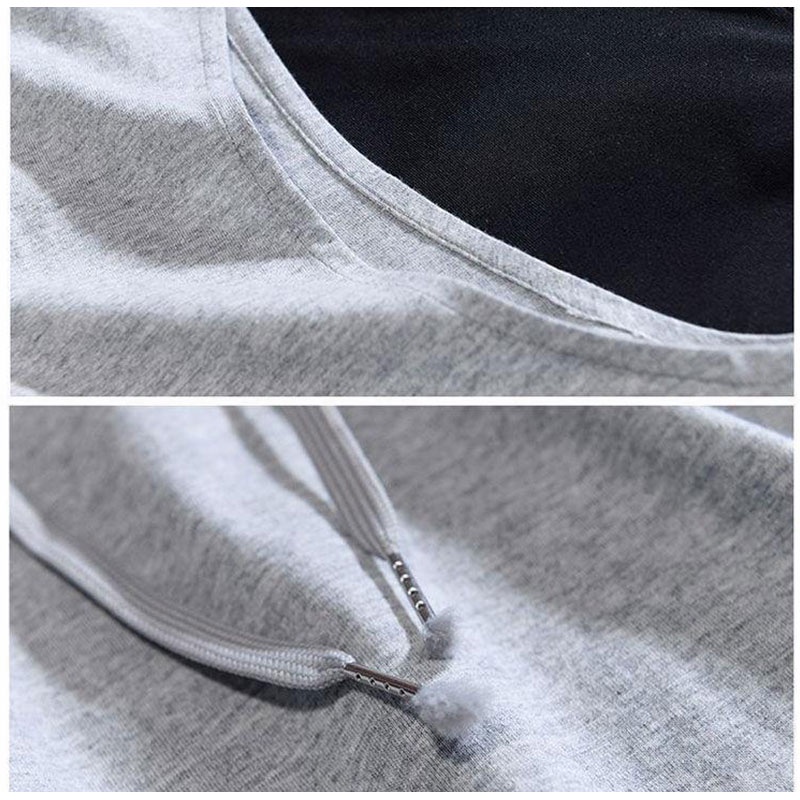 YOUYOU Bộ Quần Áo Thể Thao Bóng Rổ Sát Nách Dáng Rộng Có Mũ Trùm Cá Tính Cho Nam