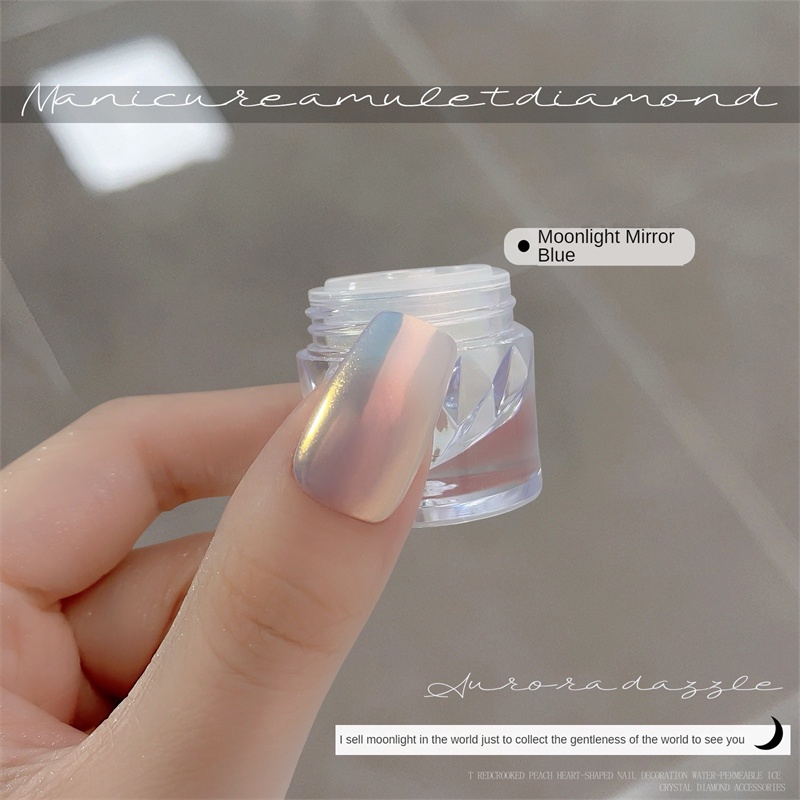 Bột Kim Tuyến Ngọc Trai Trang Trí Móng Tay 6 Màu Sắc Lấp Lánh Ánh Trăng