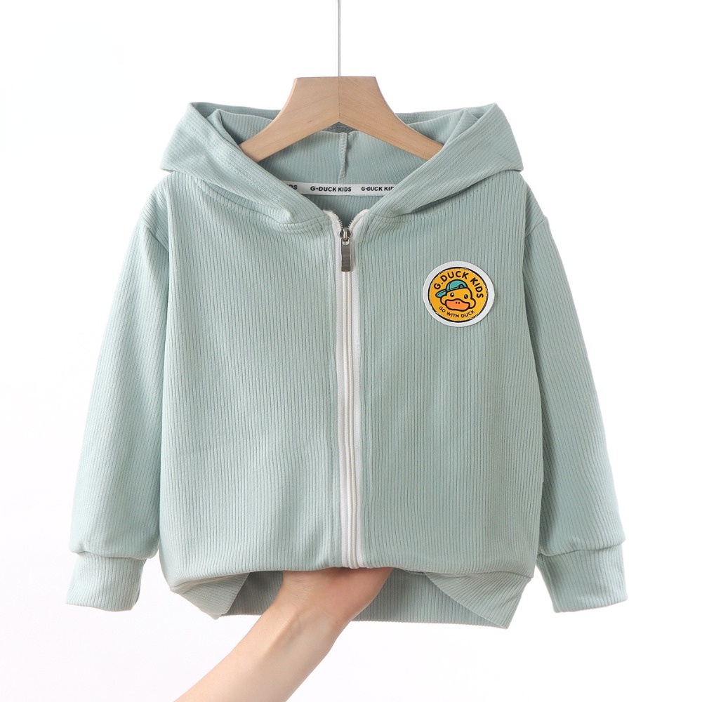 Áo Khoác Nhung Hai Mặt Có Mũ Trùm Ấm Áp Thời Trang Dành Cho Trẻ Nhỏ