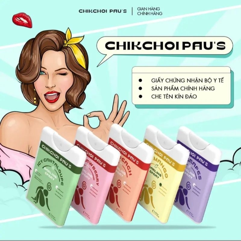 CÓ CHE TÊN SP Xịt Thơm Vùng Kín Nam Nữ Xịt Ngon Chikchoi Pau's .Nước Hoa Vùng Kín Chikchoi Pau
