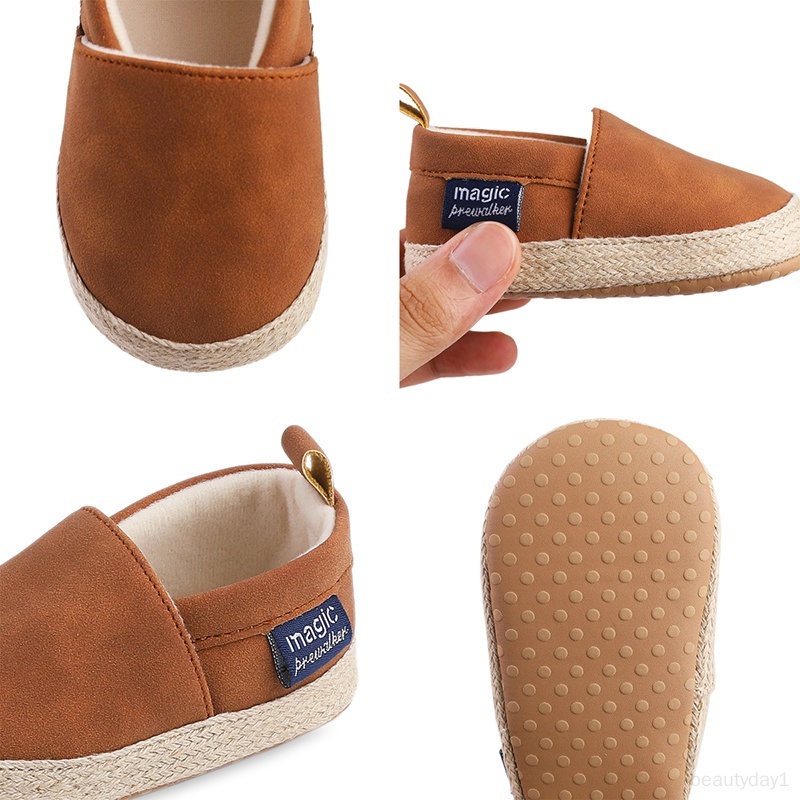 Giày Đế Mềm Chống Trượt Màu Trơn Đơn Giản Phong Cách retro Cho Bé