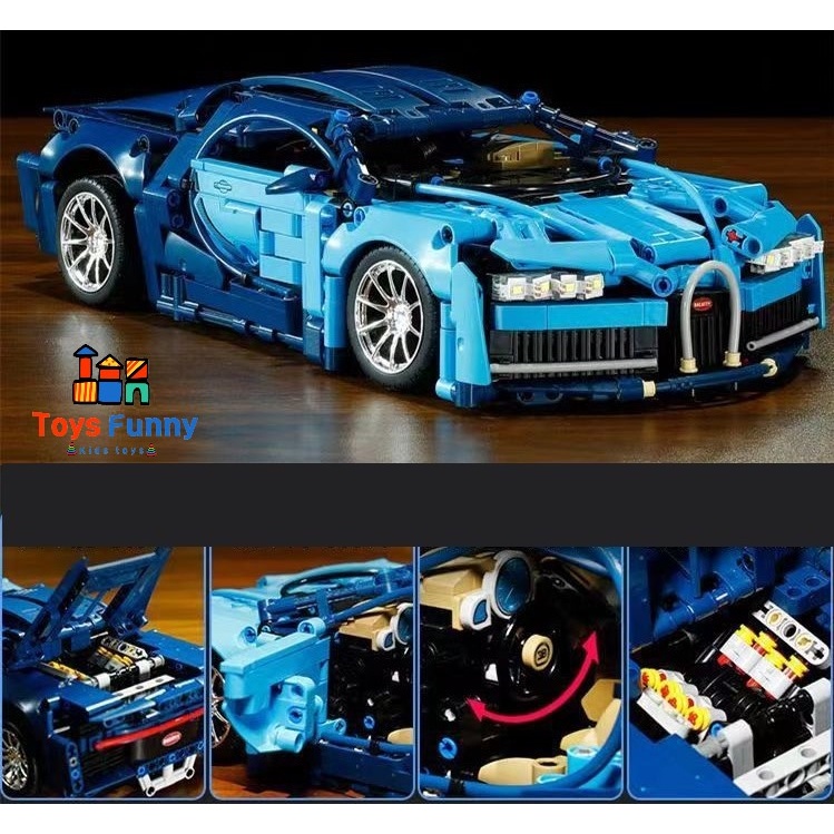 Đồ chơi lắp ráp lego siêu xe Bugatti tỉ lệ 1:14 kích thước 33x16,7x10cm, 1388 PCS