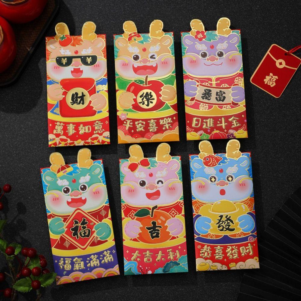 Mkeb Bao Lì Xì Năm Mới 2024 Họa Tiết Rồng Truyền Thống hongbao