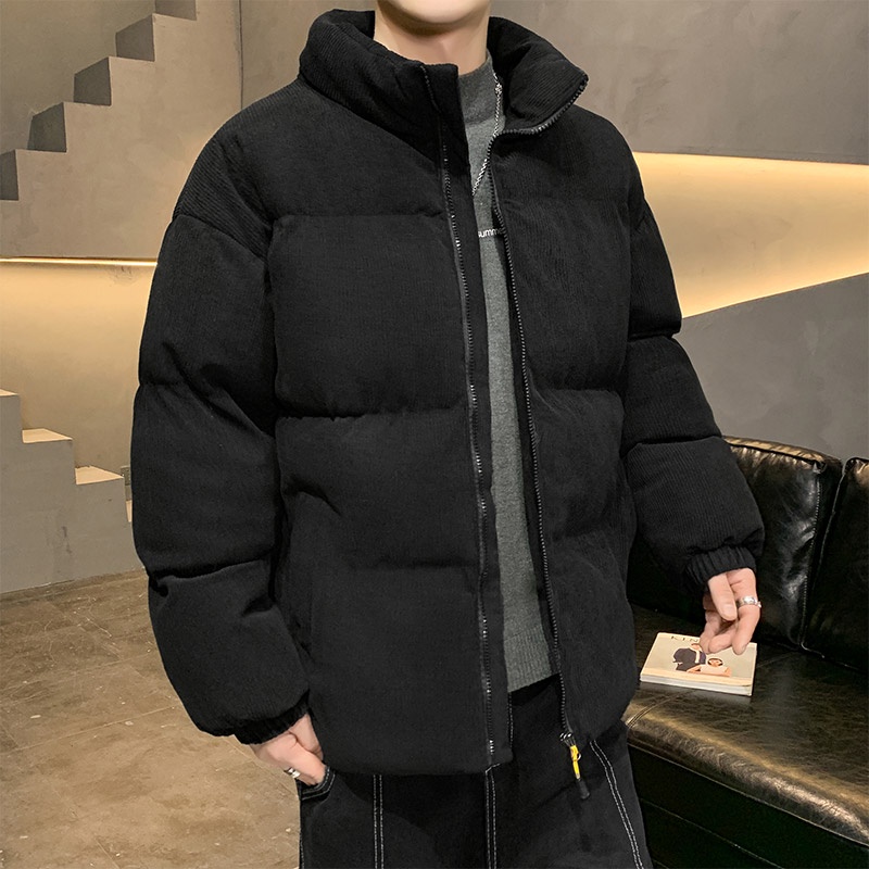 Áo Khoác Tay Dài Màu Trơn Giữ Ấm Mùa Đông Thời Trang Đơn Giản Dành Cho Nam