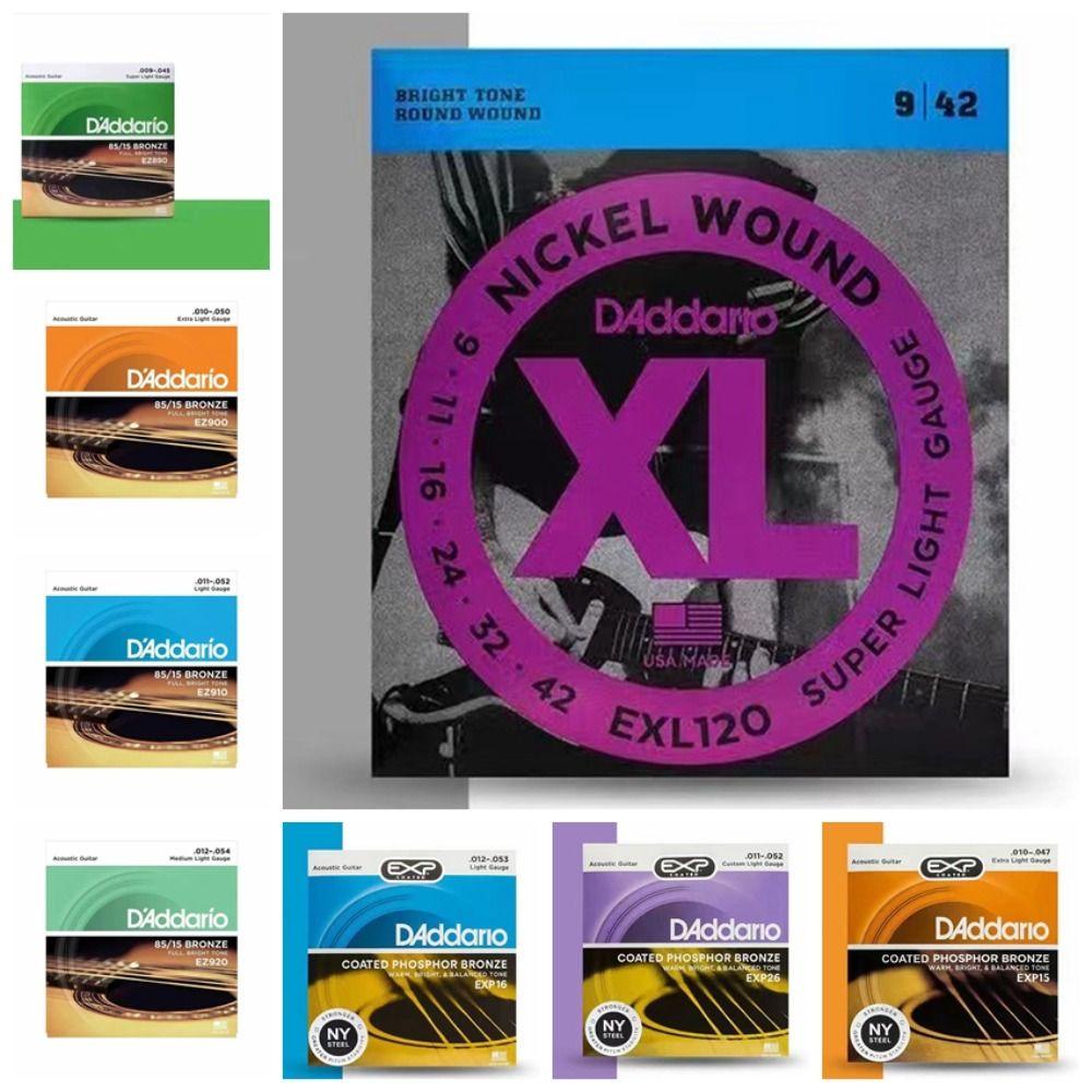 1 Bộ Dây Đàn guitar Điện ej ez daddario Phong Cách exl 6 Dây