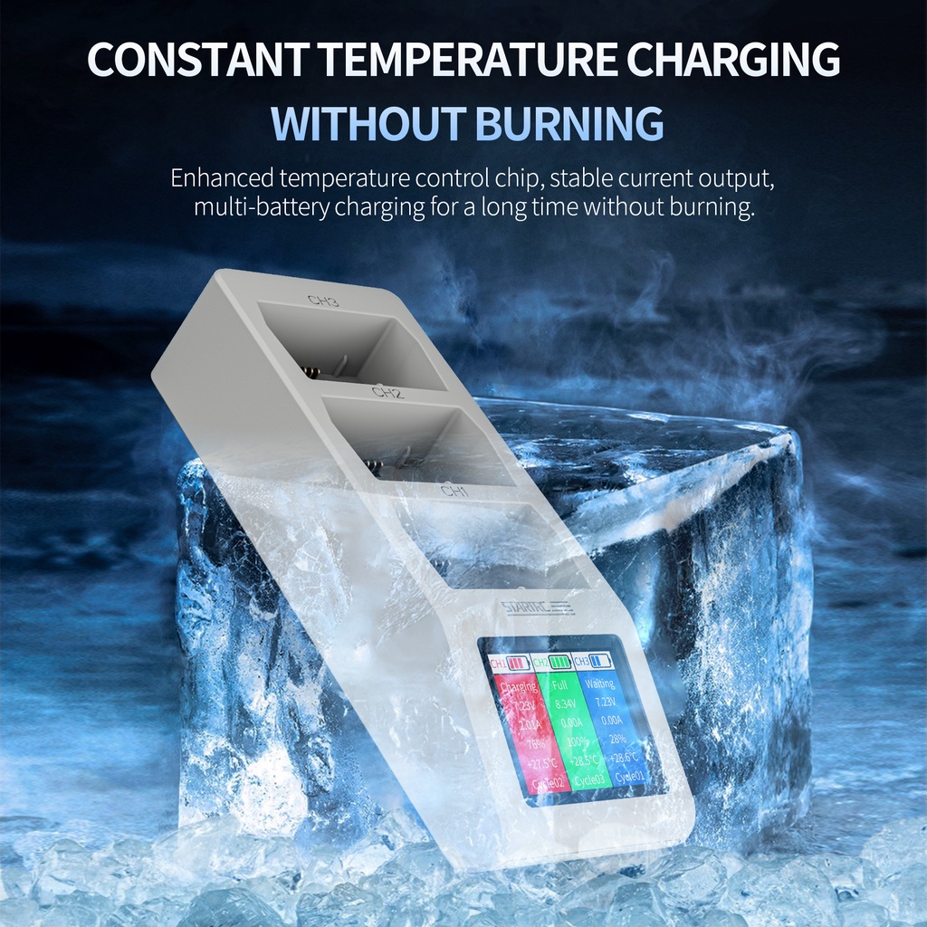 Đế Sạc Thông Minh Hiển Thị Kỹ Thuật Số Thông Dụng Cho dji mini 4 pro / mini 3 pro / mini 3