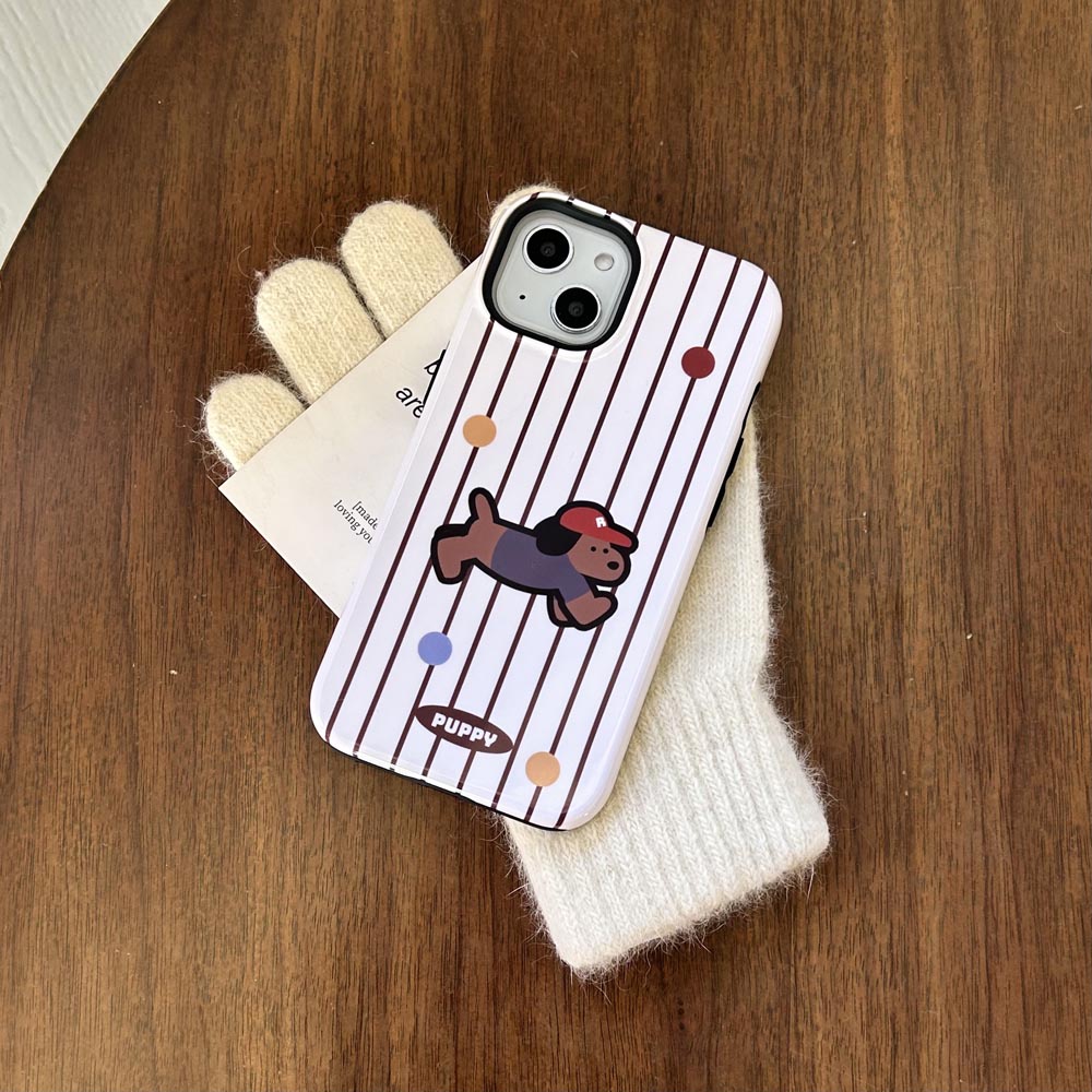 Vỏ Bao Da Điện Thoại Cứng Hình Chú Chó Cho iphone 11 12 12pro 12promax 13 13pro 13promax 14 14pro 14promax 15 15pro 15promax Ốp