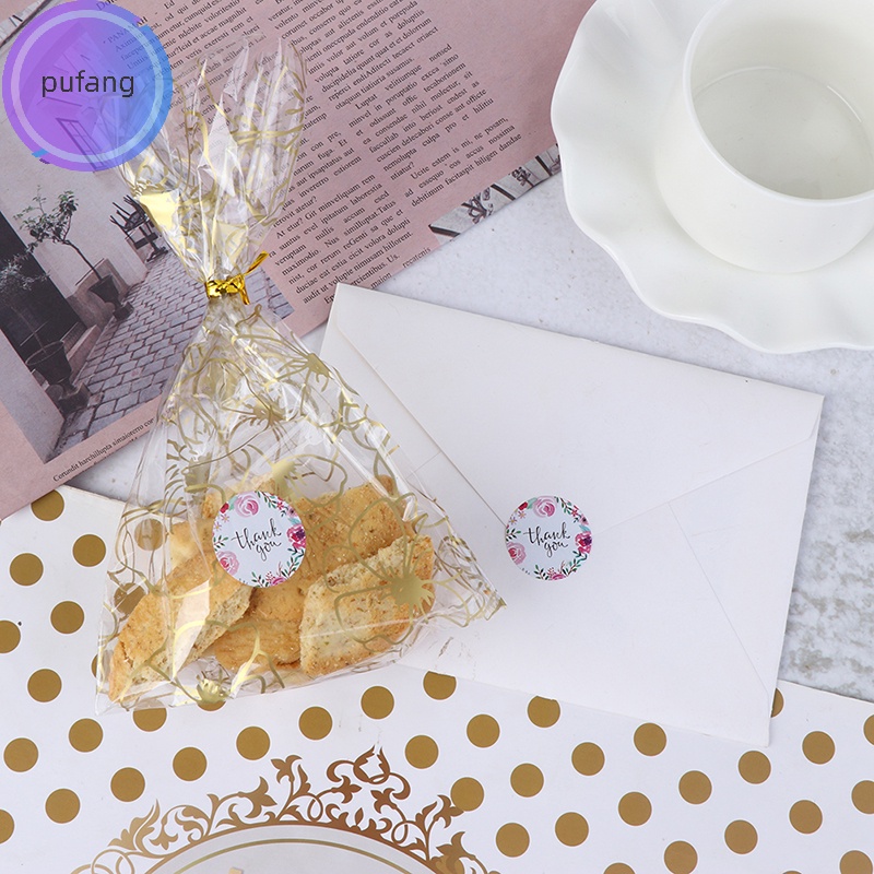 Cuộn 500 Nhãn Dán thank you Họa Tiết Hoa Xinh Xắn vn