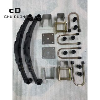 Bộ Nhíp tàu 5 lá 54cm,đầy đủ phụ kiện lắp nhíp,dùng ráp xe 3 bánh,4 bánh,xe lôi,dài 54cm,rộng 5cm,5 lá ,tải trọng 600kg