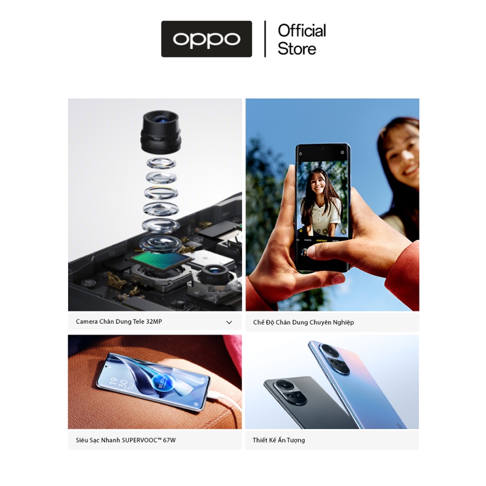 Điện Thoại OPPO RENO10 5G  - Hàng Chính Hãng