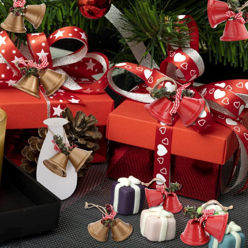Chuông Giáng Sinh / Trang Trí Nhà Cửa Bằng Kim Loại Với Dây Tua Rua / Chúc Mừng Giáng Sinh Có Chuông / Cây Thông Noel