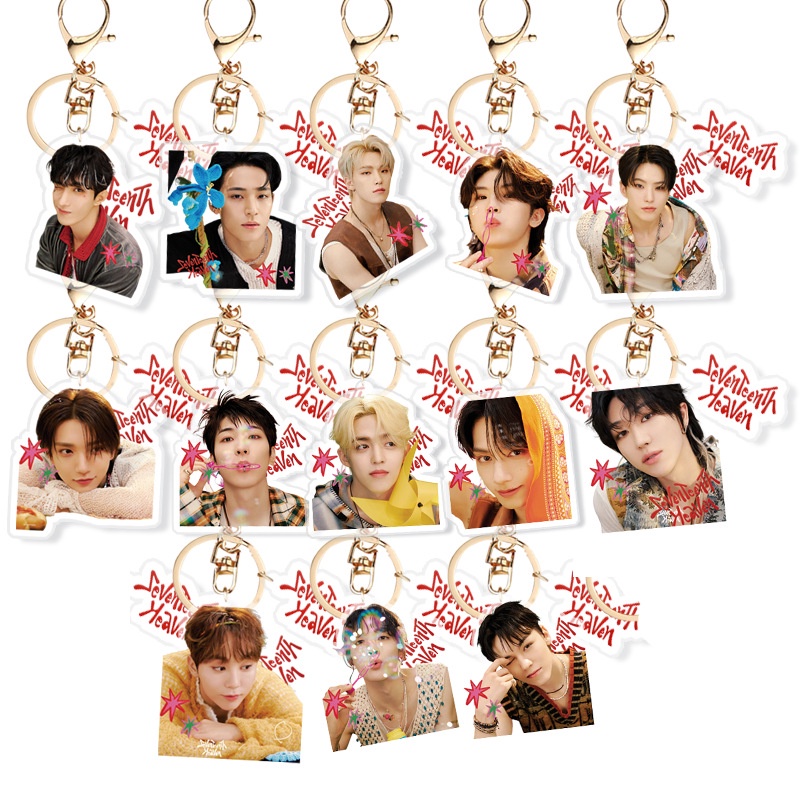 Móc Chìa Khóa Bằng Nhựa acrylic Hình Nhóm Nhạc seventeen Jonghan joshua jun hoshi the8