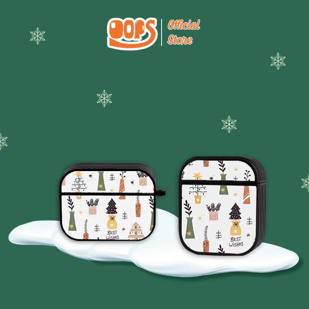 Case AirPods Noel bảo vệ hộp sạc tai nghe Oops in họa tiết Giáng Sinh OPAP076