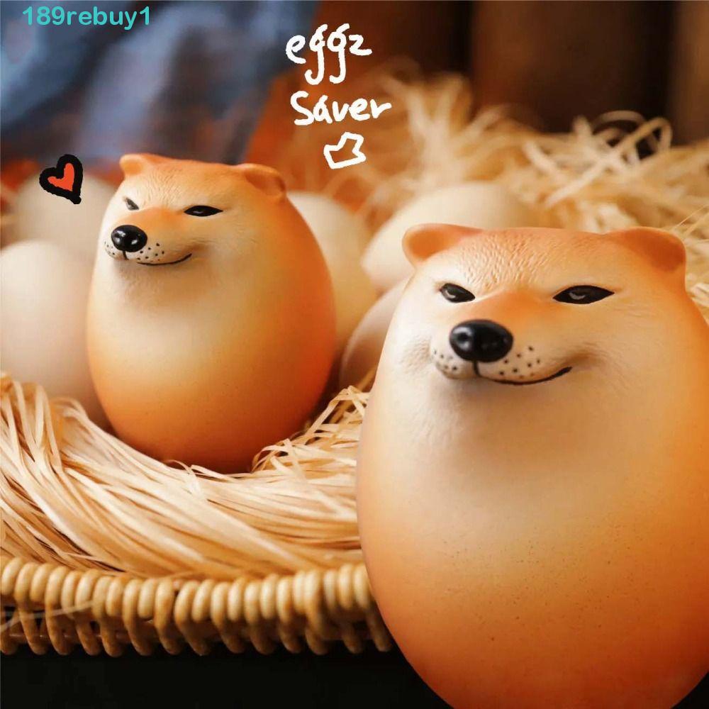 Rebuy1 Mô Hình Đồ Chơi Cún shiba Trứng Chó shiba lnu Hoạt Hình Vui Nhộn Để Bàn Trang Trí Phòng