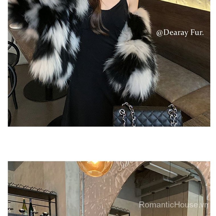 Áo Khoác Lông Chồn Thân Thiện Với Môi Trường Phong Cách Châu Âu Thời Trang Mùa Đông Hàng Mới 2023