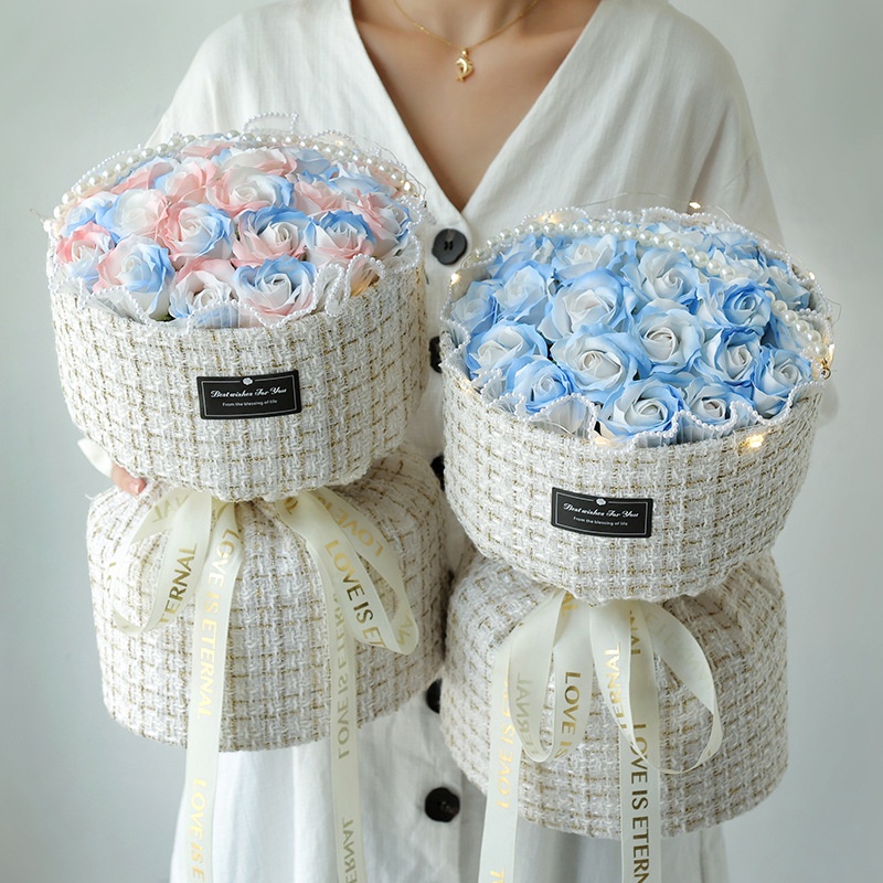 🌸hoa sáp bó🌸Hộp Quà Hoa Hồng Sáp Hình Tai Thỏ Làm Quà Tặng Cho Bạn Gái / Mẹ