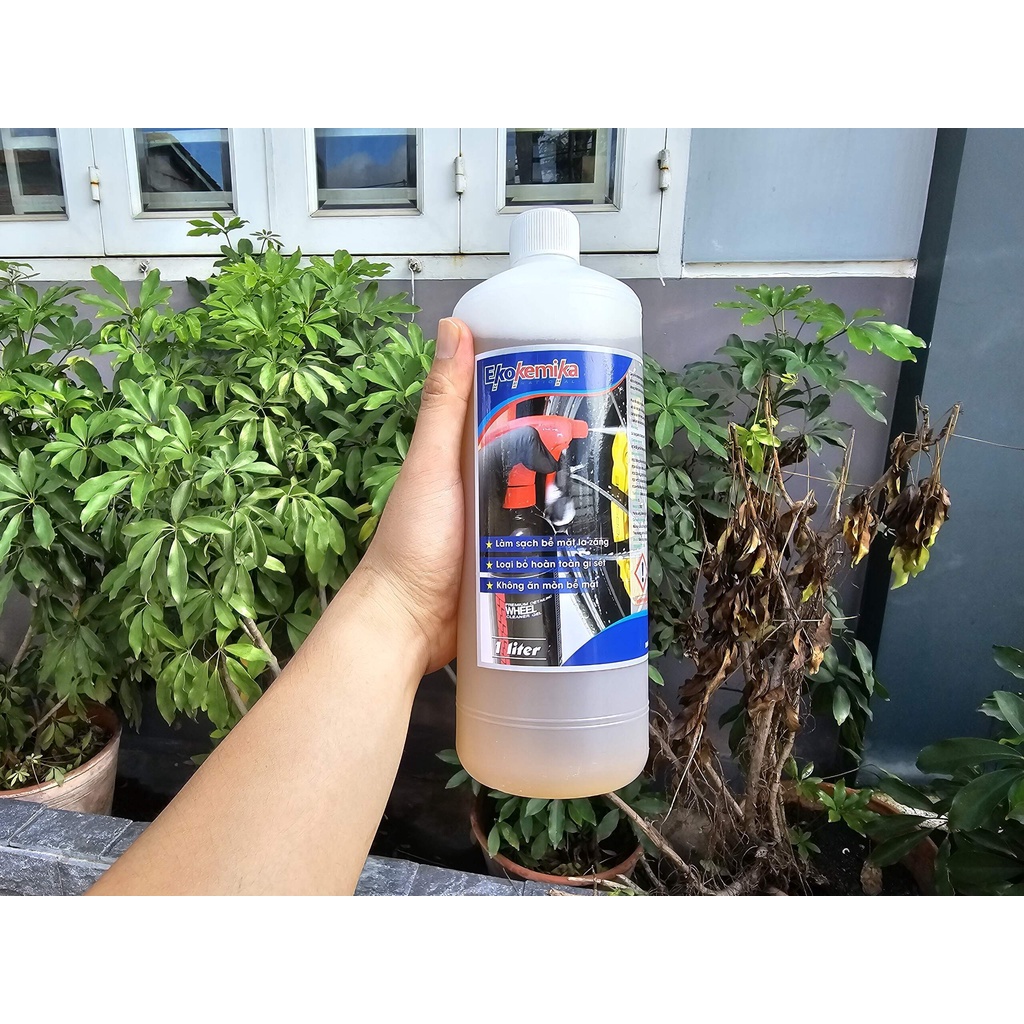 Nước Tẩy Vệ Sinh Ố Vành Lazang Xe Perlega Ekokemika 1L Tặng Bình Kháng Hóa Chất