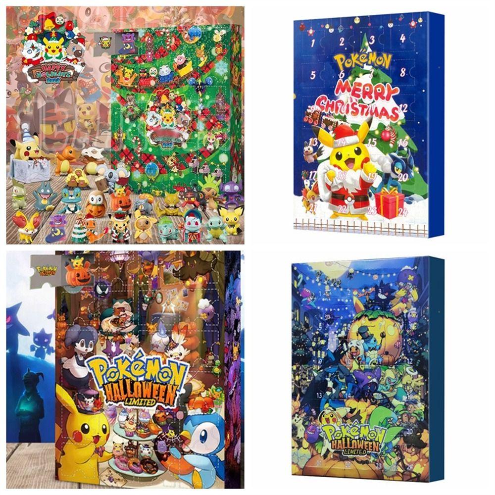 Mluck Lịch Giáng Sinh mini Bằng pvc Hình pikachu Dễ Thương Cho Bé