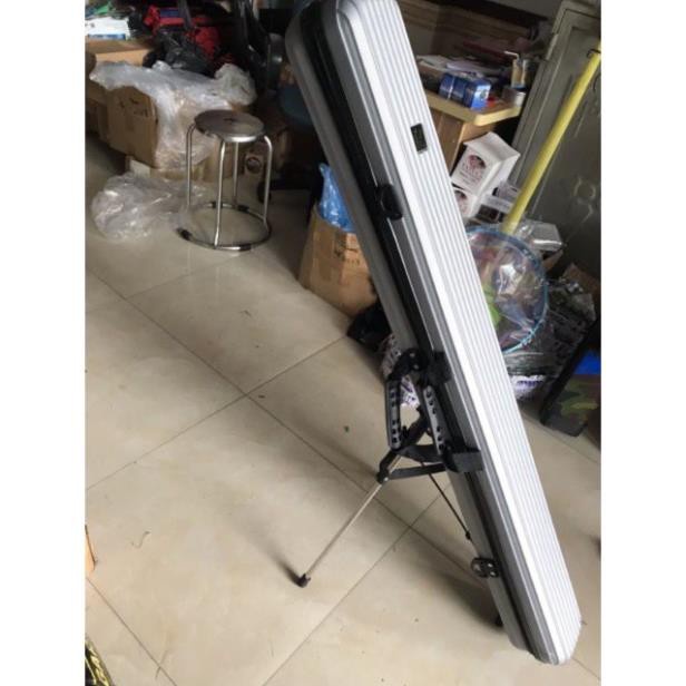 SALE KỊCH SÀN Bao cứng đựng cần câu 1m25 có chân đứng siêu bền y hình có cả chân inox