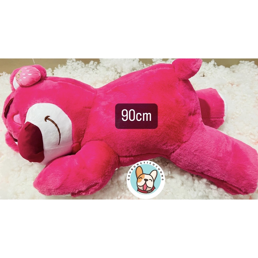 Gấu Bông Gấu Lotso Dâu, Gấu Dâu Gấu Lotso Nằm Ngủ Dễ Thương 50cm 60cm 90cm 1m1