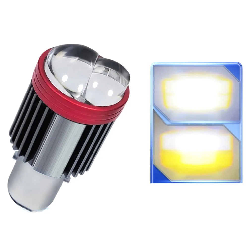 Đèn Pha led h4 ba20d h4 Ánh Sáng Trắng / Vàng Chuyên Dụng Cho Xe Mô Tô
