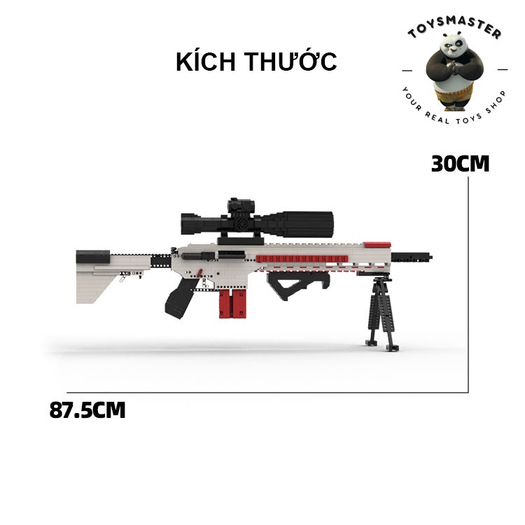 Đồ Chơi Lắp Ráp Kiểu LEGO Súng Mô Hình PUBG G28 MOC Với 2000+ Mảnh Ghép,Bản Thiết Kế Tiêu Chuẩn