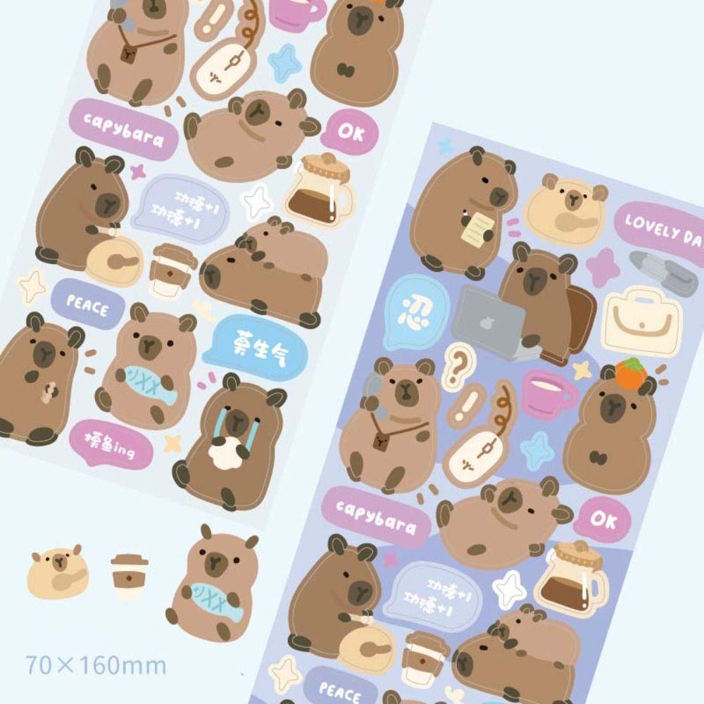 Shanlin capybara sticker Dán Trang Trí Điện Thoại Chống Thấm Nước Hình Động Vật Dễ Thương diy