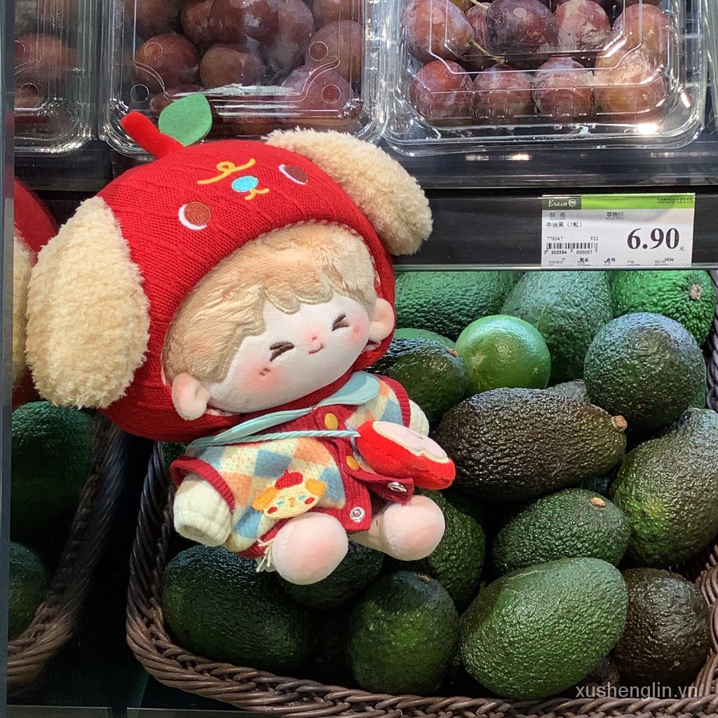 Cotton doll 20cm doll clothes spring and summer cute travel clothes cute cute pet pattern suit