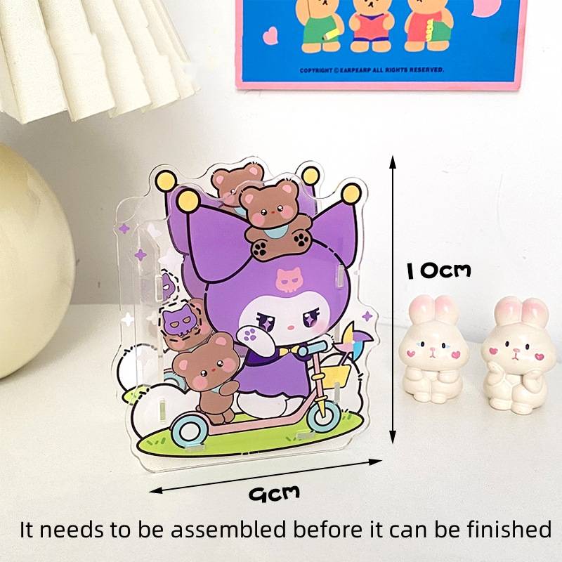 SANRIO Squar1 Hộp Đựng Bút Bằng acrylic Hình Gấu / Dâu Tây diy Đáng Yêu