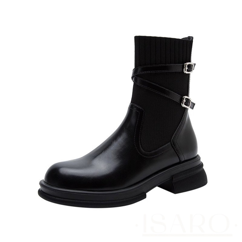 ISARO giày nữ boot nữ bột boot Thời trang trăm mốt 2023 HOTSALE Lịch lãm Thể thao và thời trang Tiện dụng Điều chỉnh được FSX23A13HZ 44Z231031